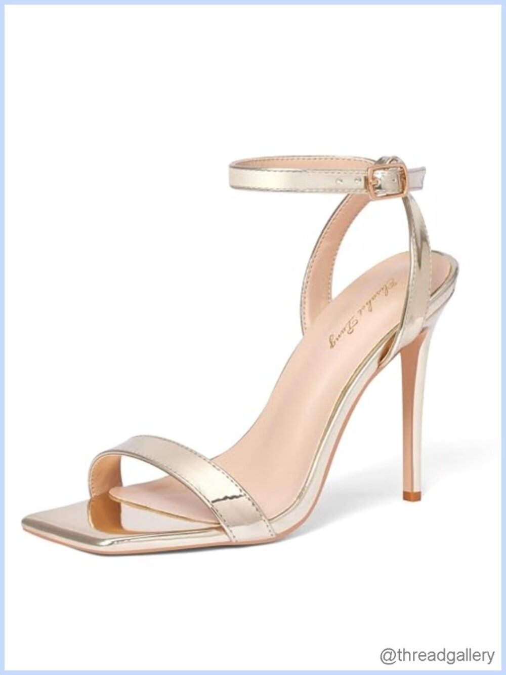 Women's Stiletto Heels Ankle Strap Open Square Toe Strappy Dress Sandals Lace Up